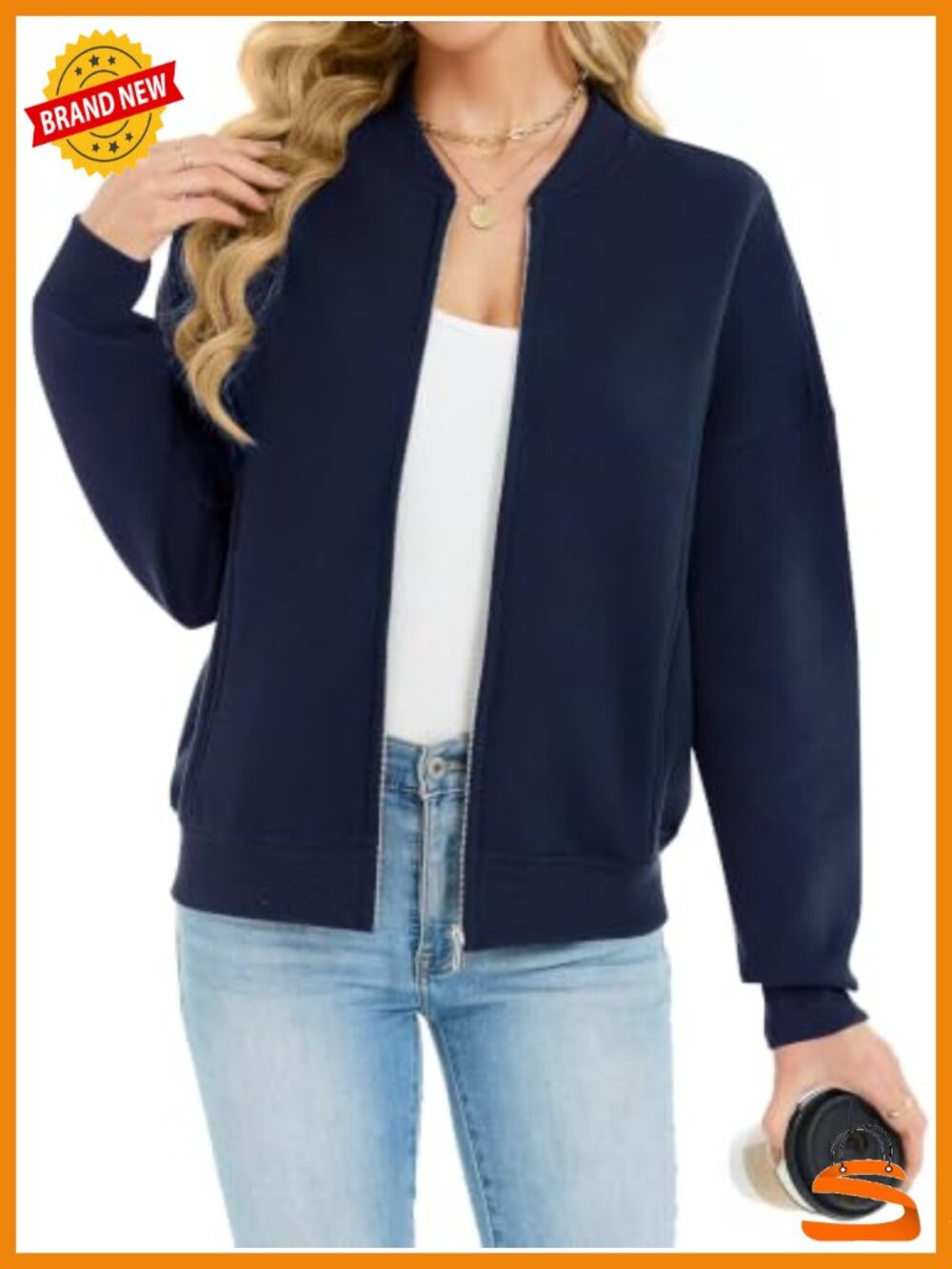 Womens Fleece Zip Up Sweatshirt Cardigan Jacket with Pockets